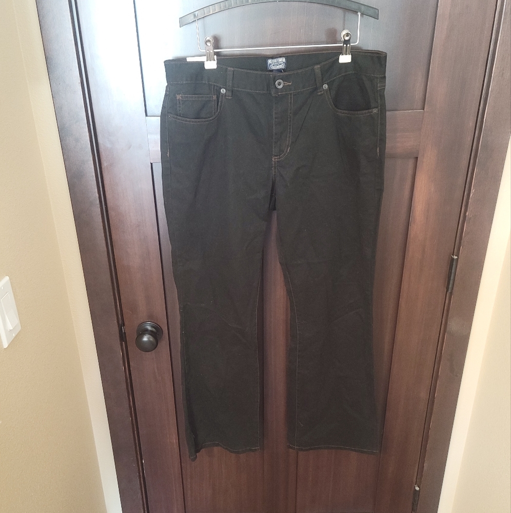 NWT Vintage RL Polo Jeans Company Black Cotton Twill Pants Women's Size 14 X 30